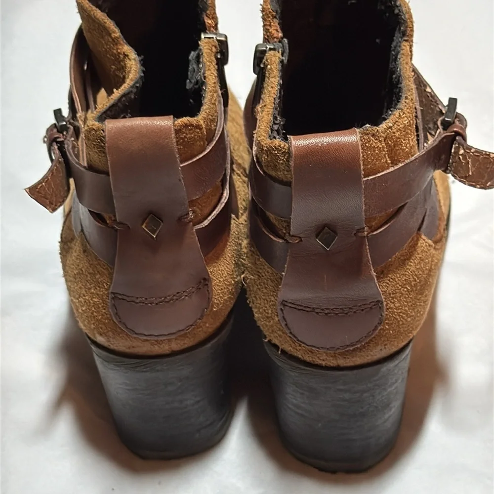 Sam Edelman‎ Hannah brown suede ankle boots Sz 6 1/2